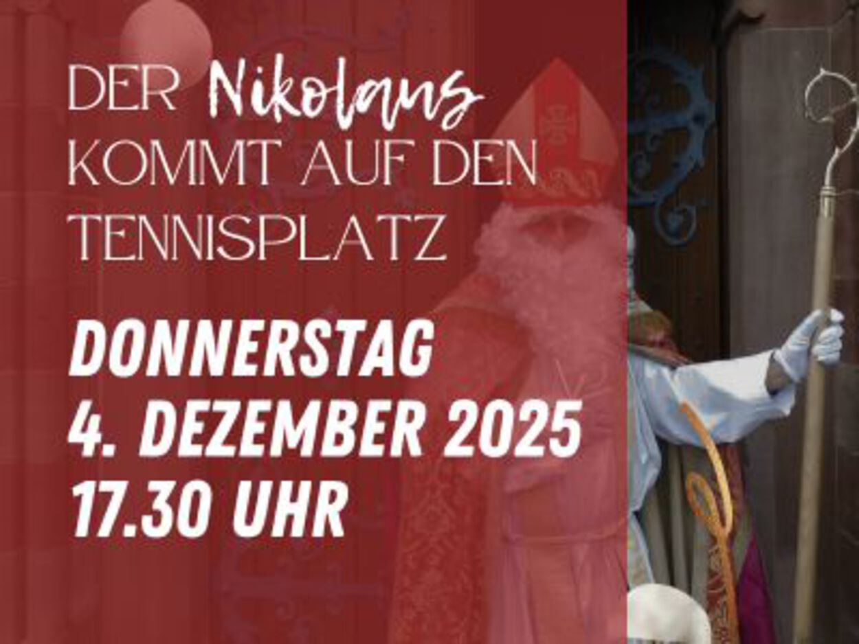 Der Nikolaus kommt auf den Tennisplatz!